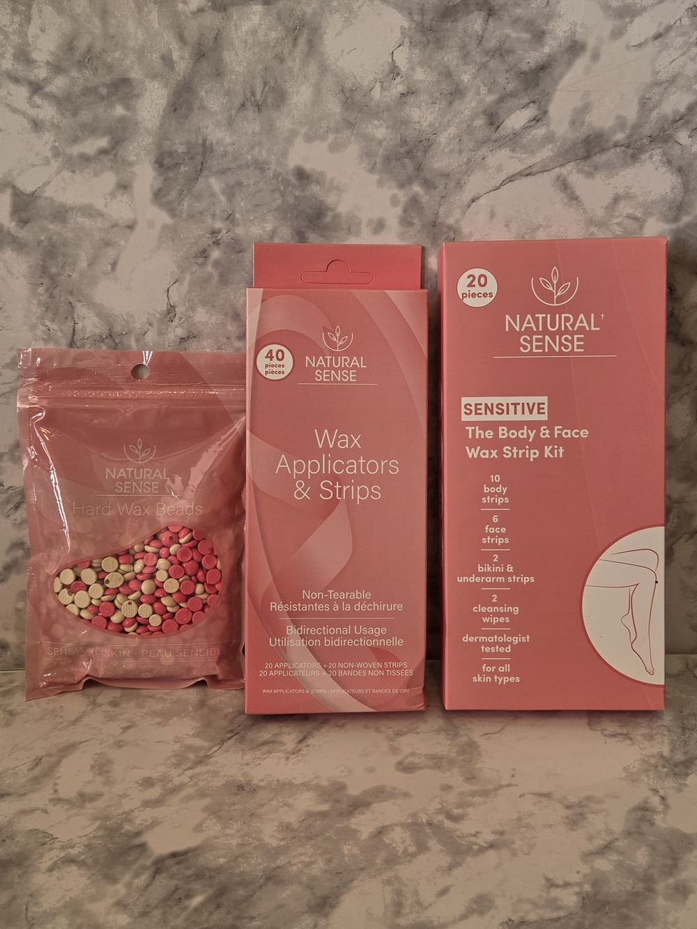 Sensitive Body & Face Wax Strip Kit in Pink